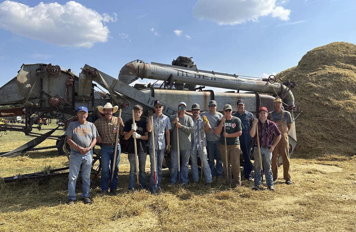 The highlight of the two-day show for all ages is seeing the threshing demonstration – or even pitching a few bundles!