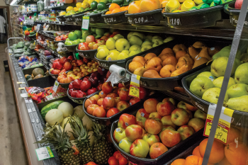 The Park River grocery store has a well-stocked produce section. Photos by NDAREC/Cally Peterson