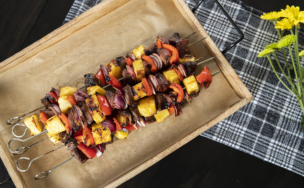 Grilled Hawaiian Beef Kabobs