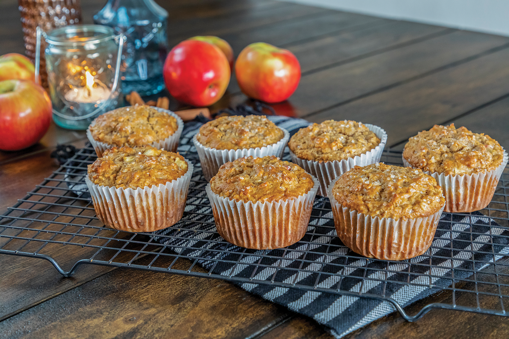 Oatmeal and Apple Muffins