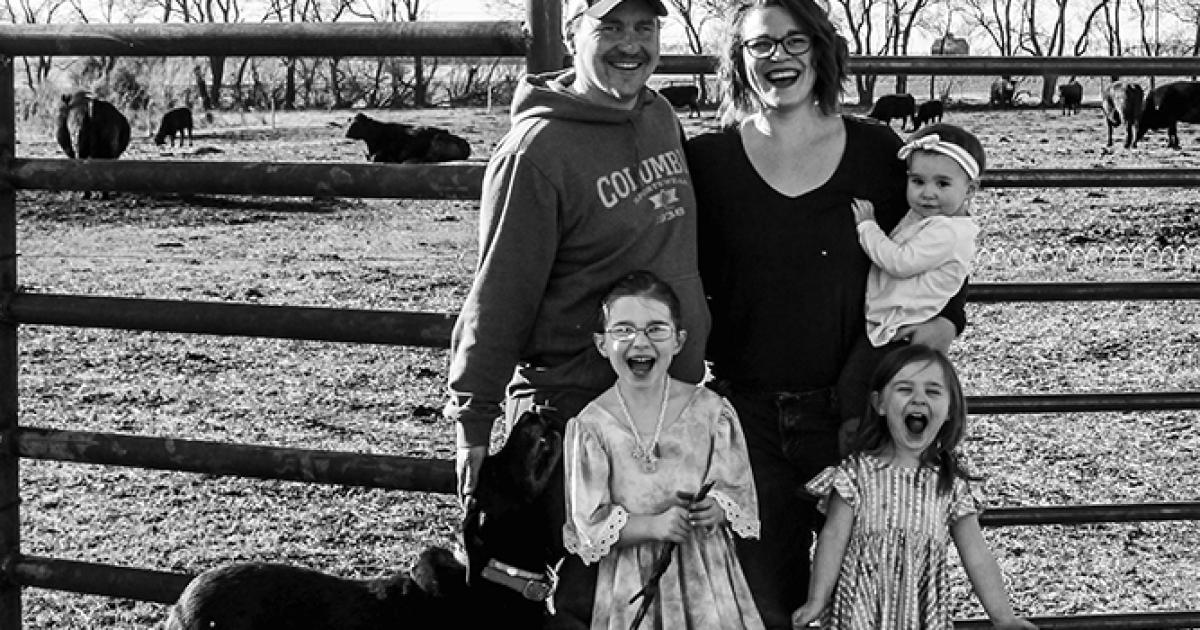The Jon and Beth Slag family, rural Wimbledon.