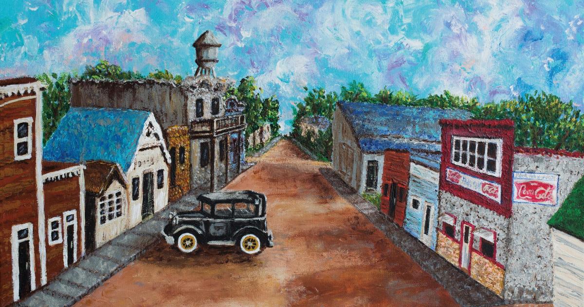 Linda Donlin created four scenes unique to her hometown, Sykeston, to honor its 135th anniversary.