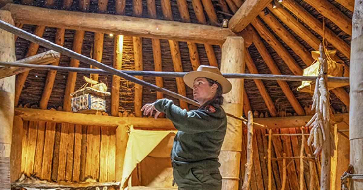 Knife River Indian Villages National Historic Site Superintendent Alisha Deegan calls the round, “ingenious design” of Native American earthlodges “perfect for the prairie,” for their ability to stay warm in the harsh North Dakota winters and cool in the summer. Photo by NDAREC/John Kary