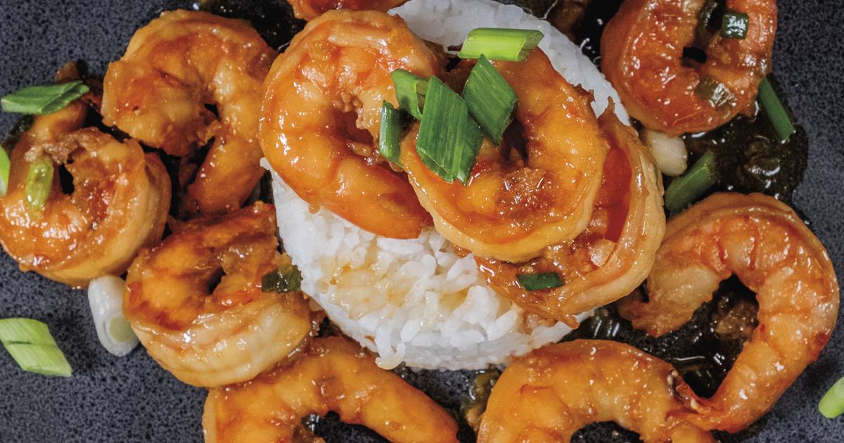 shrimp with rice