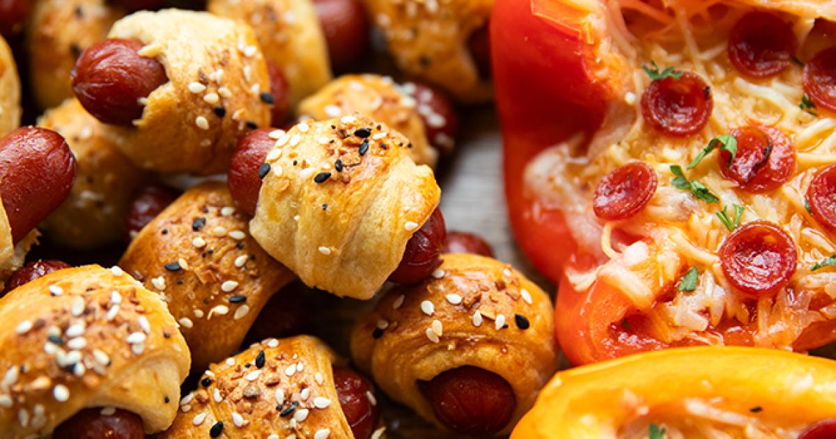 Cozy Crescent Dogs and Pepper Pizza Boats
