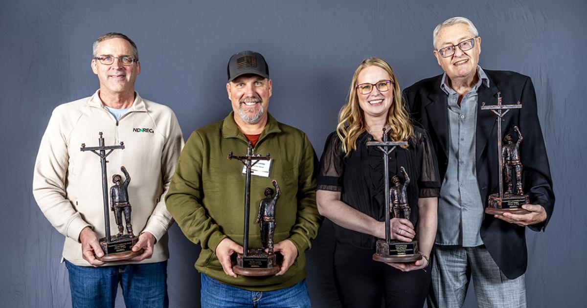 Award winners include, left to right, David Sigloh, Scott Leintz, Brittnee Wilson and David Hagert.