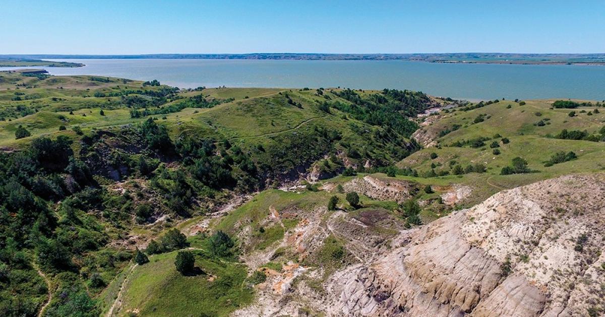 The countryside surrounding Tobacco Gardens Resort and Marina on Lake Sakakawea offers the diversity of the Badlands tickled with rolling, grassy hills. PHOTOS COURTESY TOBACCO GARDENS RESORT AND MARINA, WATFORD CITY
