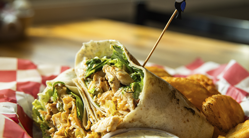 The Chickle Wrap With Dill Pickle Aioli