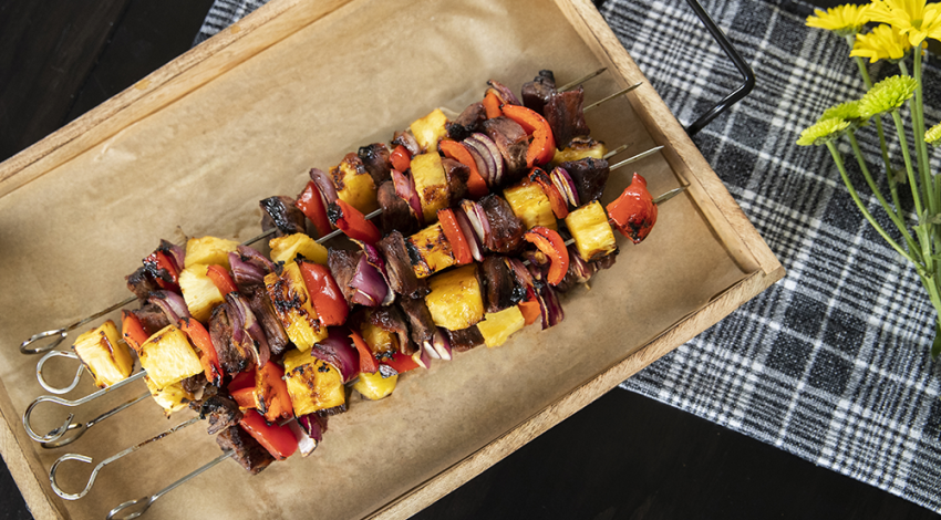 Grilled Hawaiian Beef Kabobs