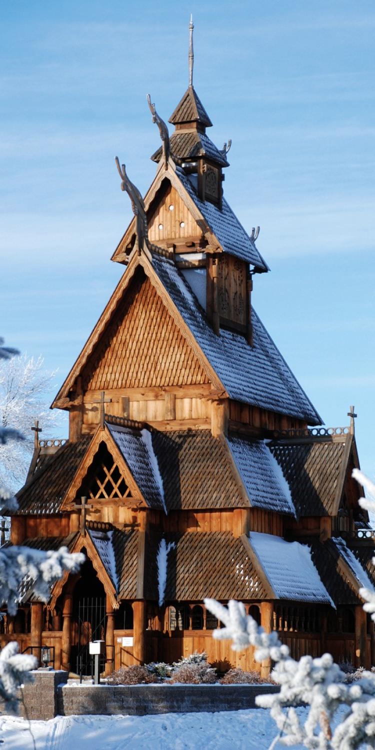 Gol Stave Church at Scandinavian Heritage Park Photo by Geof Wilson